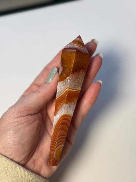 Carnelian Scepter w stand