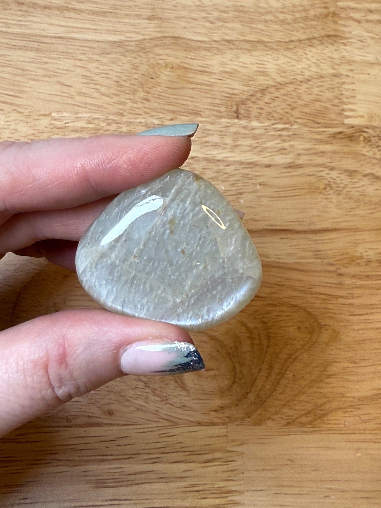 Flashy Moonstone Flat Palm Stones ~ Bulk Crystals