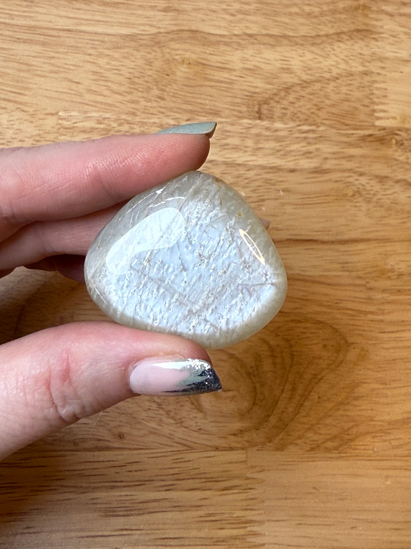 Flashy Moonstone Flat Palm Stones ~ Bulk Crystals