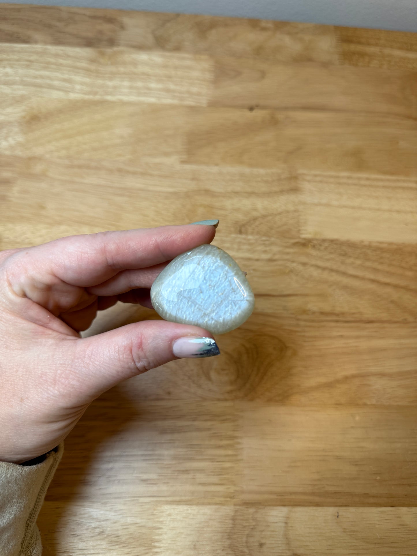 Flashy Moonstone Flat Palm Stones ~ Bulk Crystals