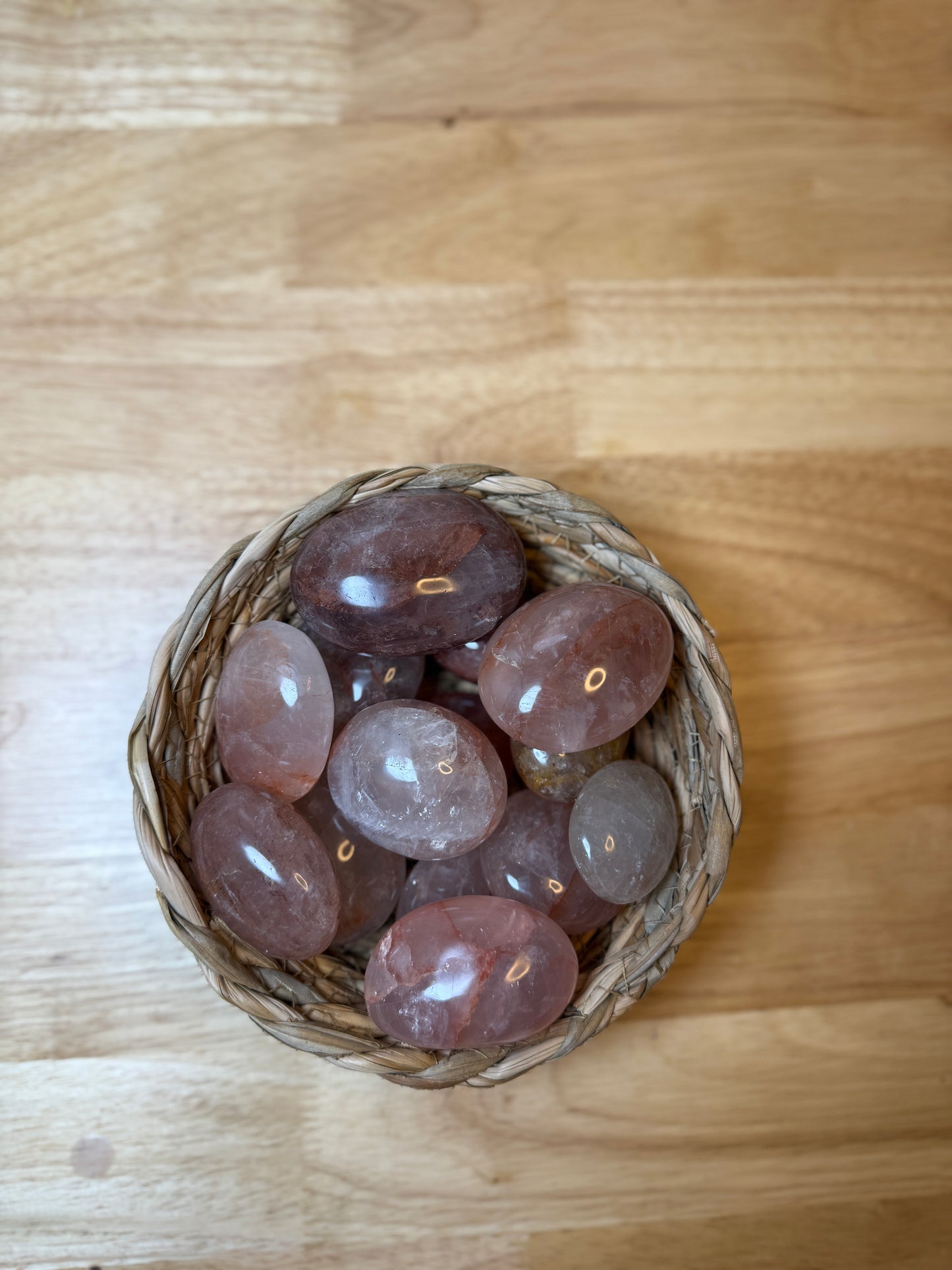 Fire Quartz Palm Stone