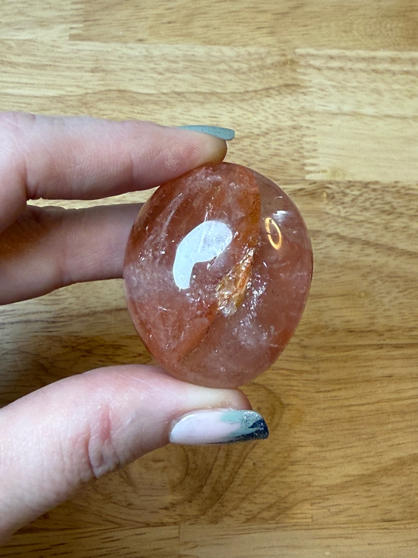 Fire Quartz Palm Stone