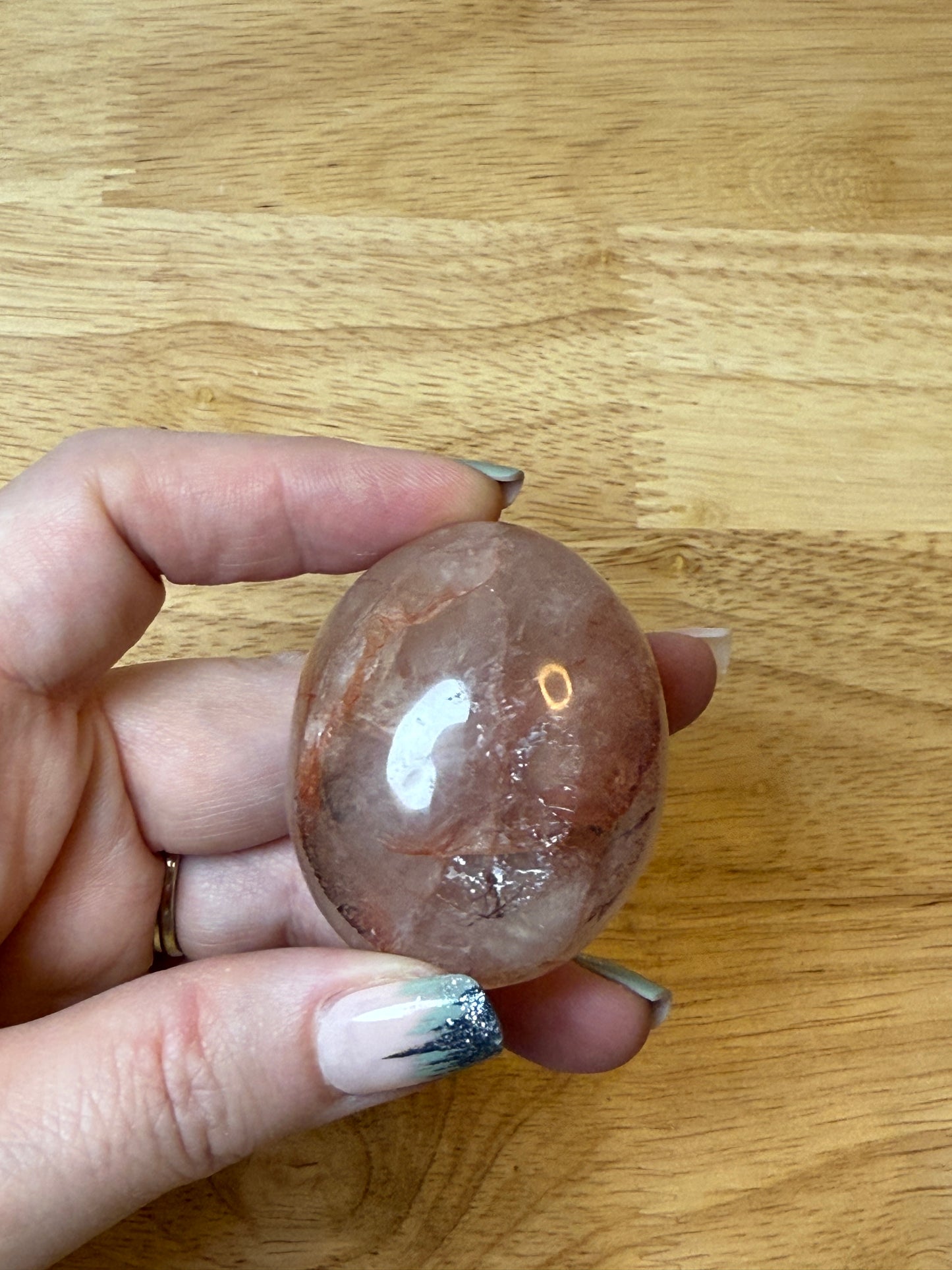 Fire Quartz Palm Stone