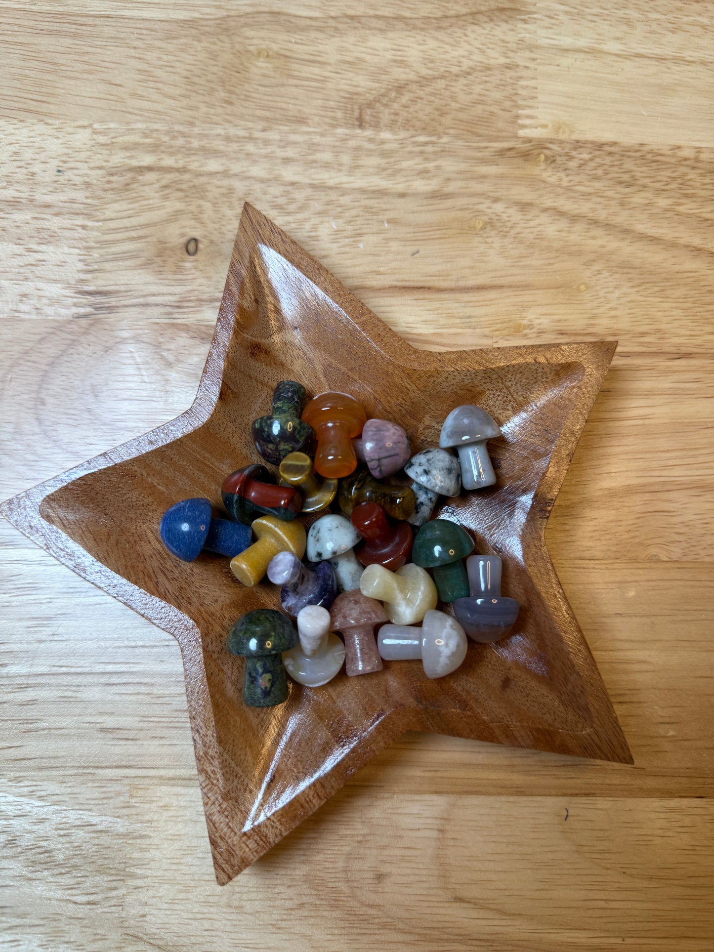 MINI Gemstone Mushroom Pocket Stone: Mix