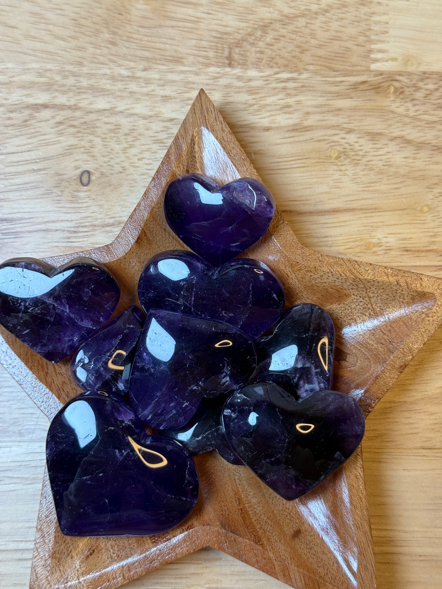 Amethyst Mini Puffy Hearts