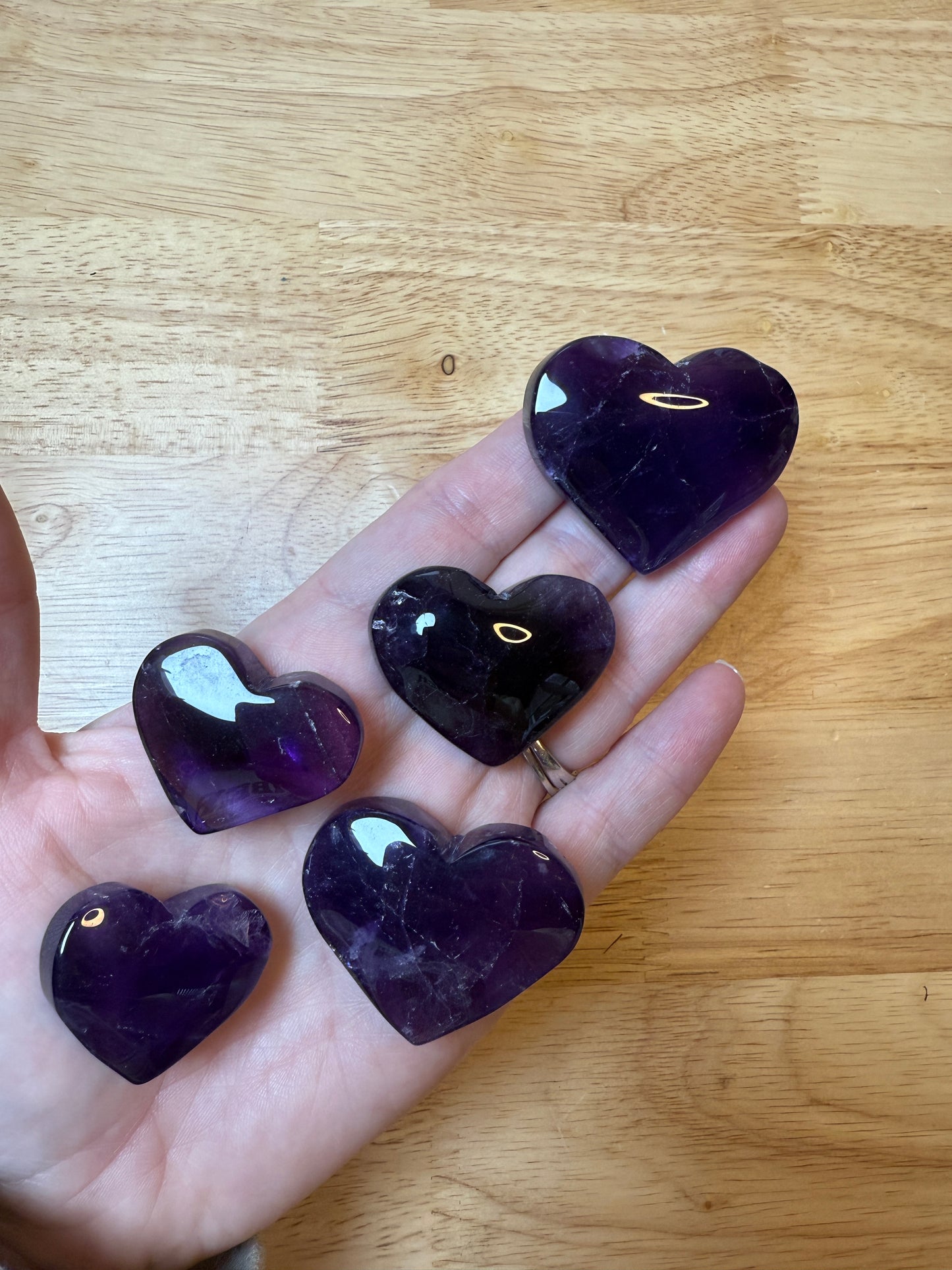 Amethyst Mini Puffy Hearts