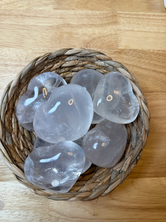 Girasol (Moon Quartz) Puffy Hearts