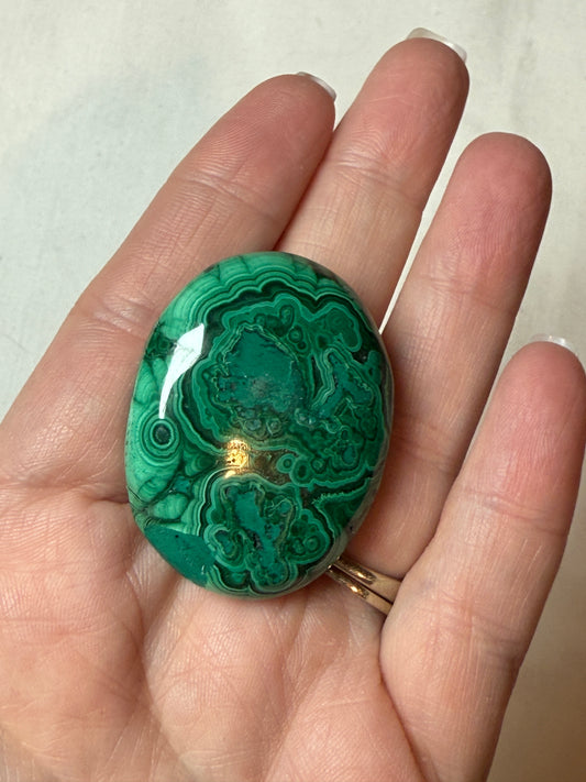 Malachite Palm Stone