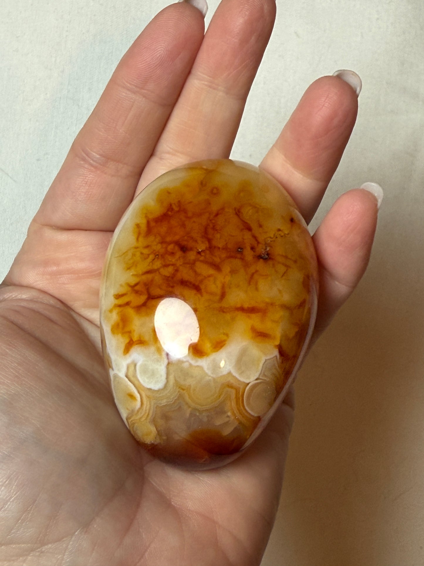 Carnelian Palm Stone