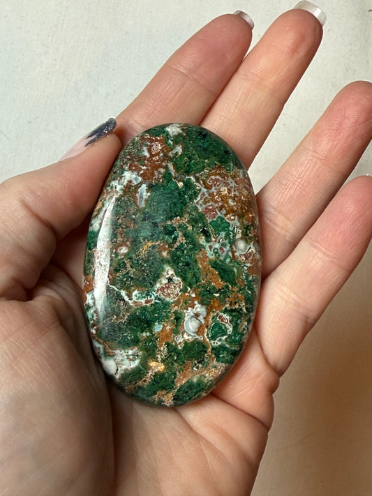 Chrysocolla Palm Stone