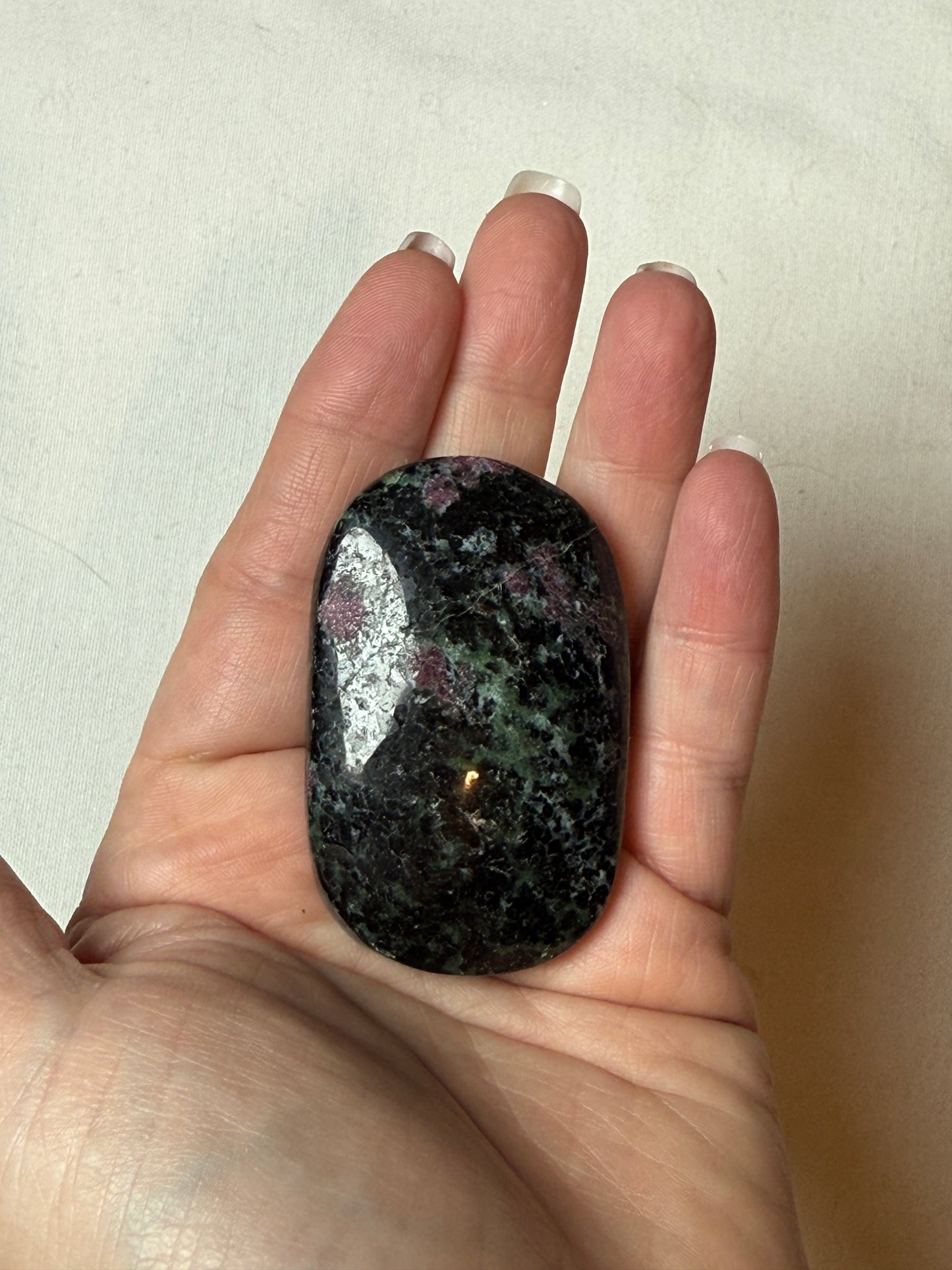 Ruby Zoisite Palm Stone