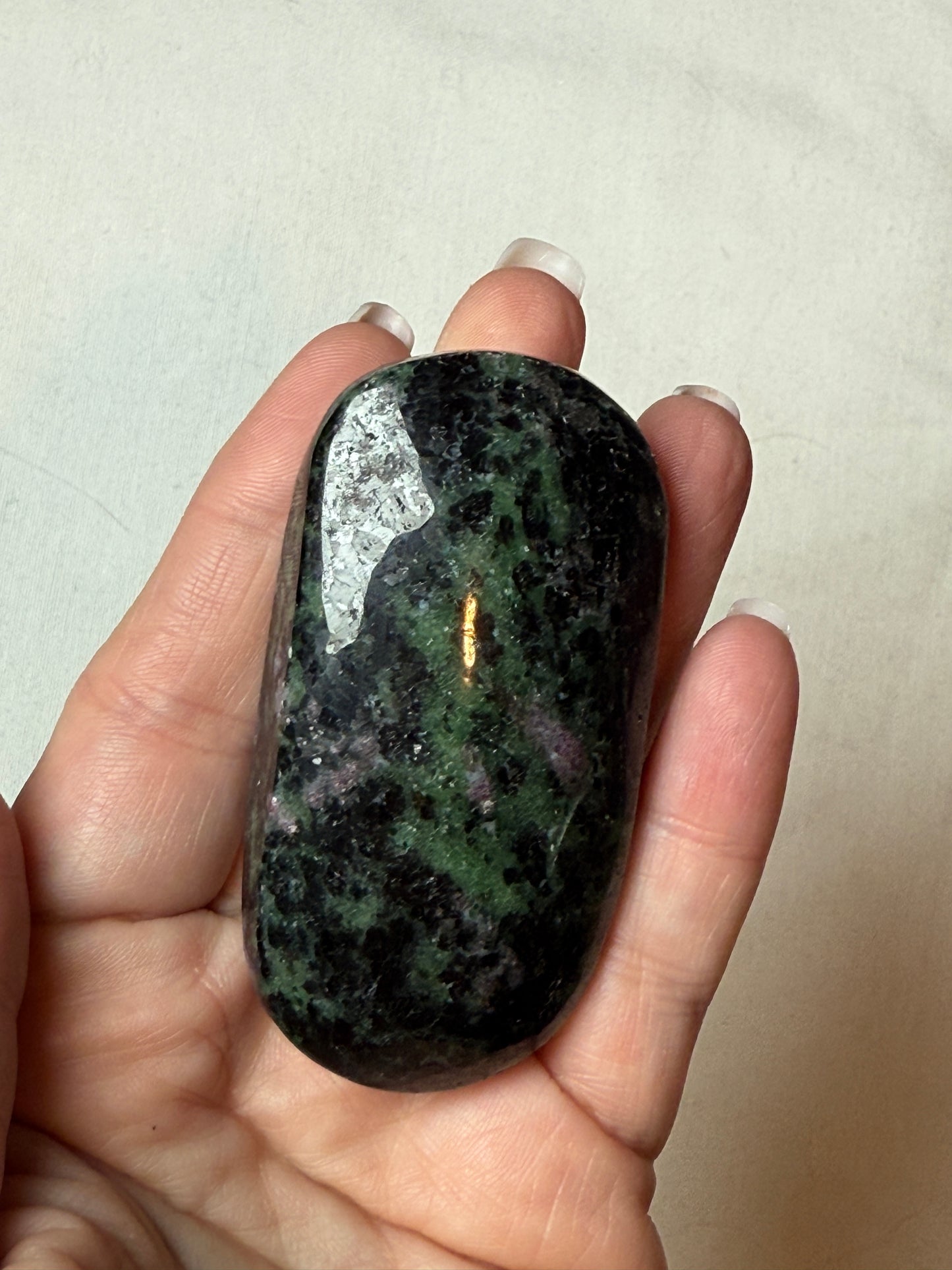 Ruby Zoisite Palm Stone