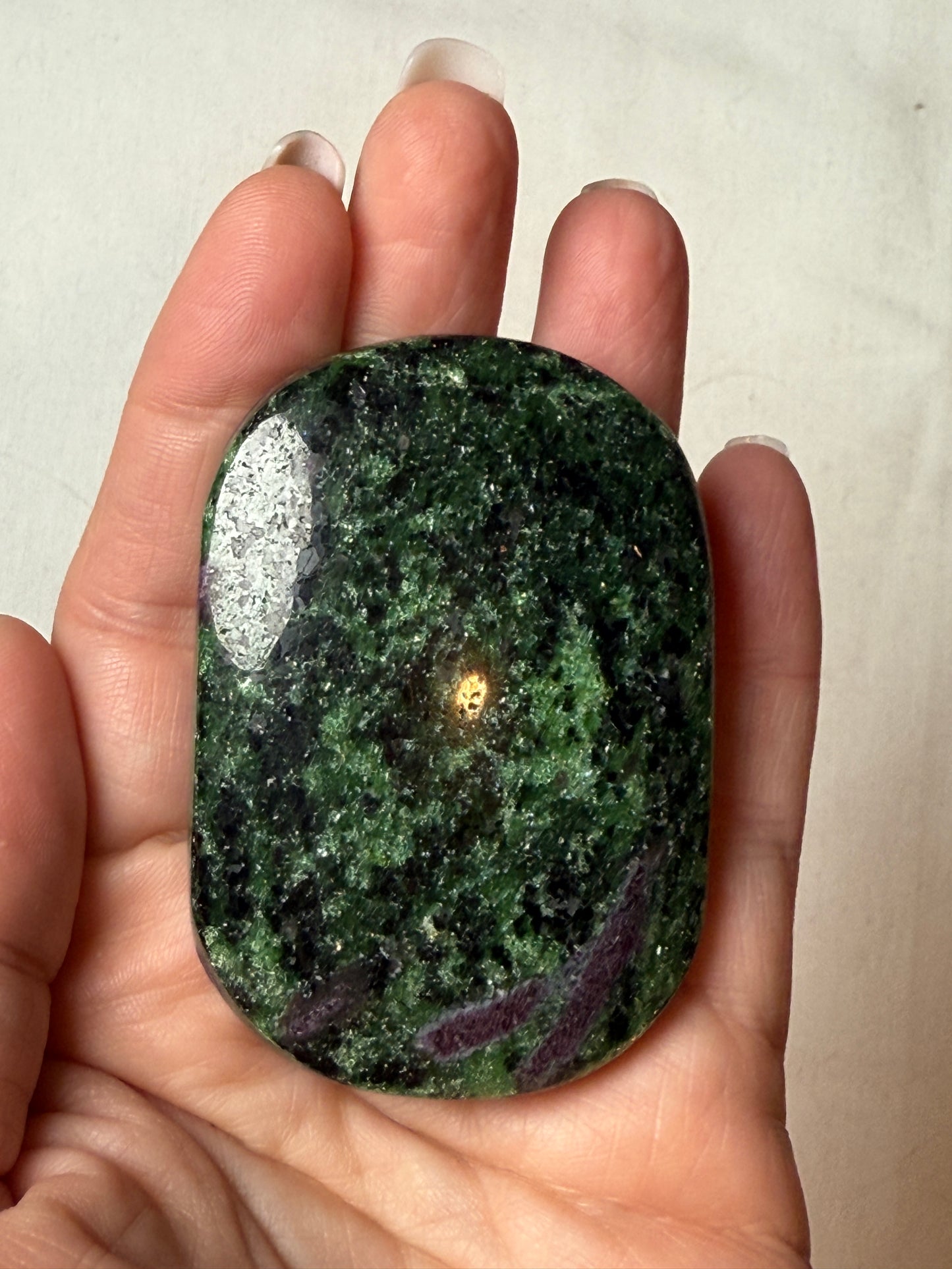 Ruby Zoisite Palm Stone
