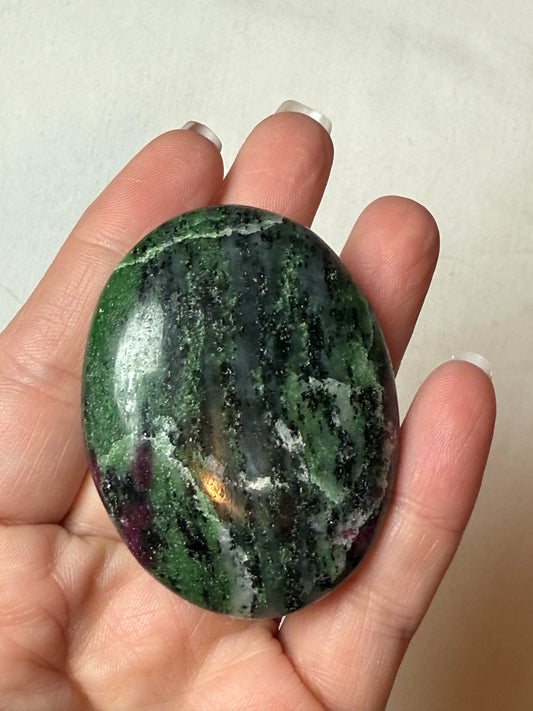 Ruby Zoisite Palm Stone