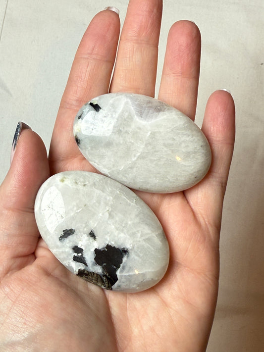 Rainbow Moonstone Palm Stone