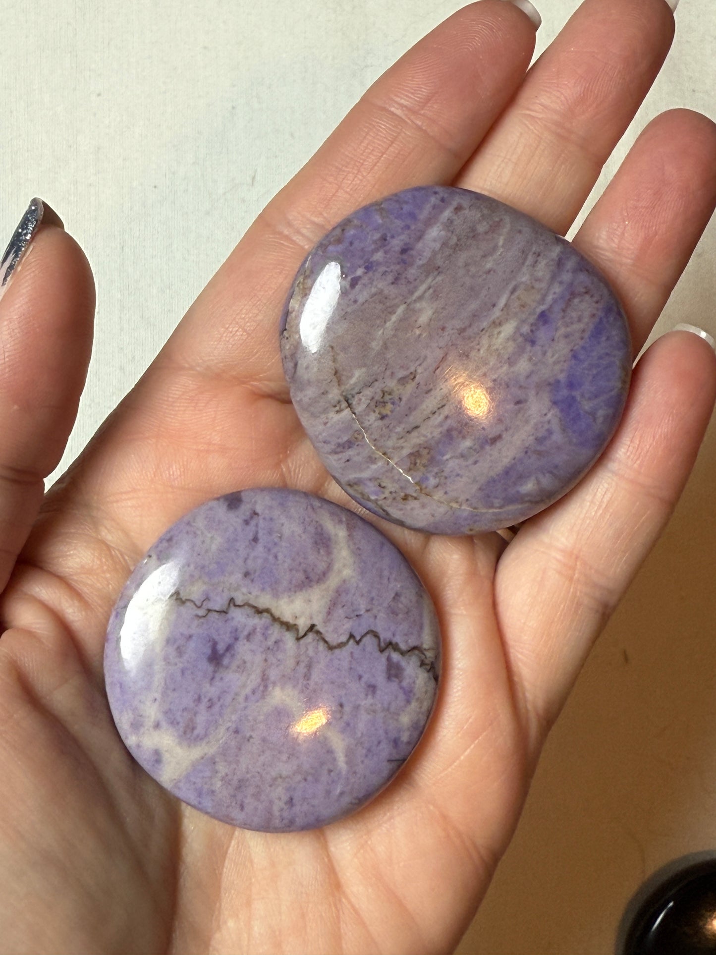 Gemstone Cookie (Round Palm Stone/Worry Stone)