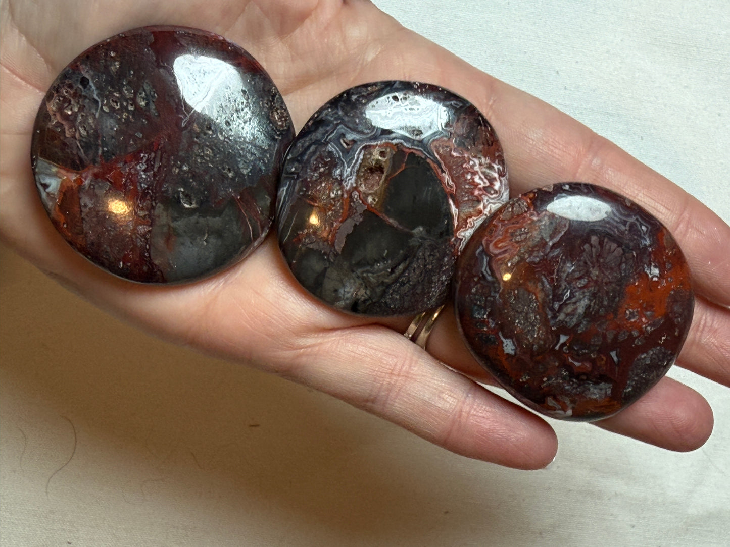Gemstone Cookie (Round Palm Stone/Worry Stone)