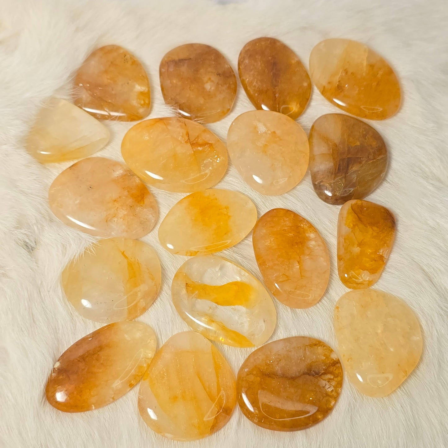 Golden Healer Mini Flat Palms ~ Polished Bulk Crystals